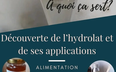 Atelier découverte des hydrolats et des applications